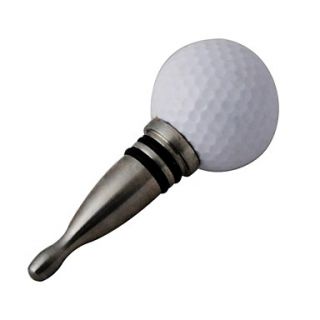 Creative Golf Style Stainless Steel Wine Air Tight Stopper   White and Sliver