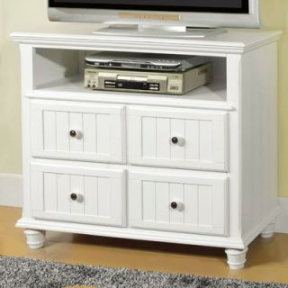 Hokku Designs Delano 4 Drawer Dresser IDF 7690WH TV / IDF 7690BK TV Finish W