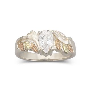 Black Hills Gold Marquis Cubic Zirconia Ring, Womens