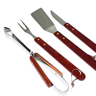 Stainless Steel Barbecue Tongs Set of 4, W35cm x L10cm x H3cm(W14 x L4 x H1.2)