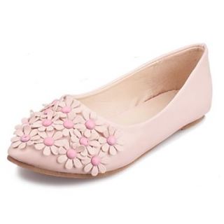 Faux Leather Womens Flat Heel Ballerina Flats with Flower Shoes (More Colors)