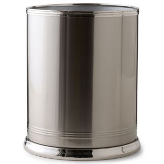 Bromley Wastebasket, Brushed Nickel