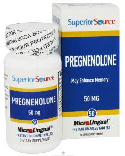 Superior Source   Pregnenolone Instant Dissolve 50 mg.   50 Tablets