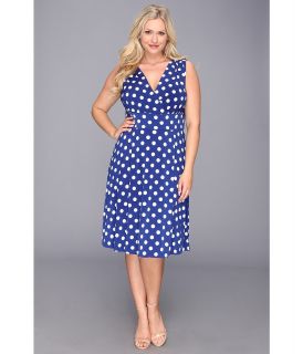 Christin Michaels Plus Size Brenda Dress Womens Dress (Blue)