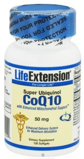 Life Extension   Super Ubiquinol CoQ10 with Mitochondrial Support 50 mg.   100 Softgels