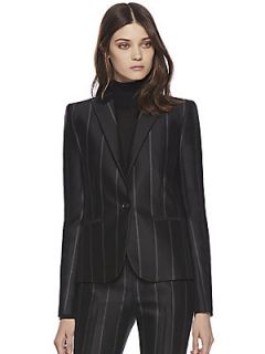 Gucci Pinstripe Silk & Wool Jacket   Black Stripe