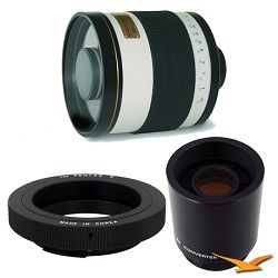 Rokinon 800mm F8.0 Mirror Lens for Pentax with 2x Multiplier (White Body)   800M