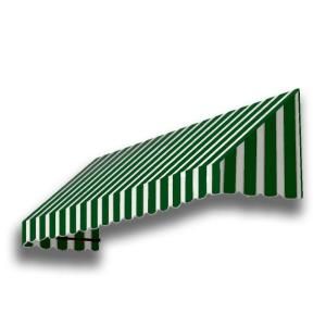 AWNTECH 10 ft. San Francisco Window Awning (31 in. H x 24 in. D) in Forest/White Stripe RF22 10FW