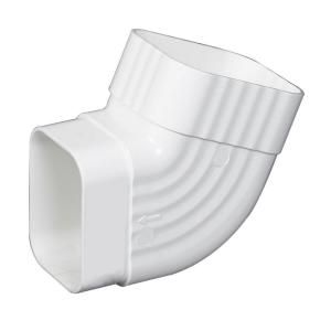 Amerimax Home Products 2 in. x 3 in. White Vinyl B Elbow M0628