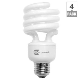 EcoSmart 100W Equivalent Daylight (5000K) Spiral CFL Light Bulb (4 Pack) ES9M823TS450K