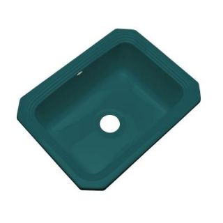 Thermocast Rochester Undermount Acrylic 25x19.5x9 in. 0 Hole Single Bowl Kitchen Sink in Teal 25041 UM
