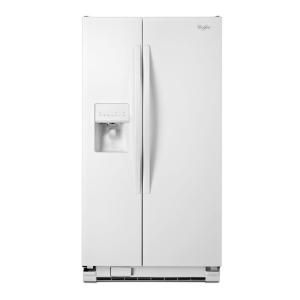 Whirlpool 25.4 cu. ft. Side by Side Refrigerator in White WRS325FDAW