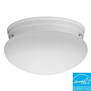 Lithonia Lighting Essentials 1 Light White Mushroom Fluorescent Light 10976 WH M4