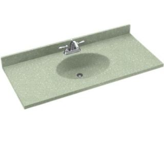 Swanstone Chesapeake 37 in. Solid Surface Vanity Top with Basin in Seafoam DISCONTINUED CH1B2237 074