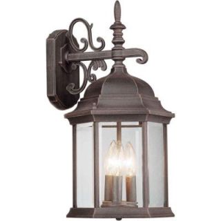 Illumine 3 Light Outdoor Painted Rust Lantern with Clear Beveled Glass Panels CLI FRT1708 03 28