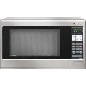 Panasonic Family Size 1.2 cu. ft. 1200 Watt Countertop Microwave in Stainless Steel Front and Silver Body DISCONTINUED NN SN661S