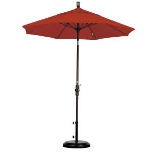 California Umbrella 7 1/2 ft. Fiberglass Collar Tilt Patio Umbrella in Sunset Olefin GSCUF758117 F27