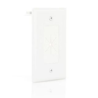CE TECH Flexible Opening Cable Wall Plate   White 5028 WH