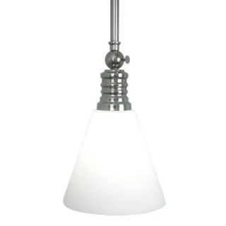 Home Decorators Collection 1 Light Ceiling White Cone Pendant with Art Glass Shade 25407 32