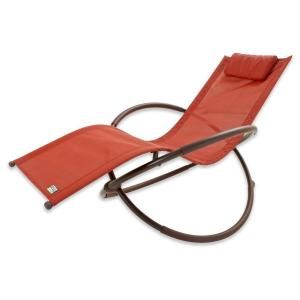 RST Outdoor Orbital Sling Patio Chaise Lounger in Orange OP OL04 Org