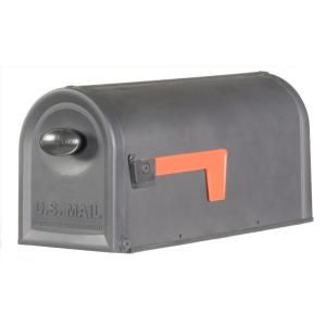 Rubbermaid Hamilton Standard Plastic Post Mount Mailbox in Black MB320B 04
