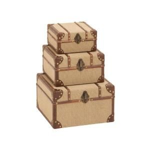 Home Decorators Collection Urbane Tan/Brown Storage Boxes (Set of 3) 1741600830