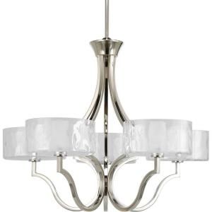 Thomasville Lighting Caress Collection 5 Light Polished Nickel Chandelier P4645 104WB