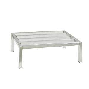 New Age Industrial 24 in. D x 48 in. L x 12 in. H Aluminum Stationary Dunnage Rack 6009
