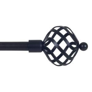 Lavish Home 48 in.   86 in. Rubbed Bronze 3/4 in. Twisted Sphere Curtain Rod 63 19131 BR