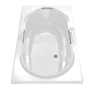 MAAX Balmoral 6 ft. Whirlpool Tub with 10 Microjets and Grab Bars in White 100736 091 001 100