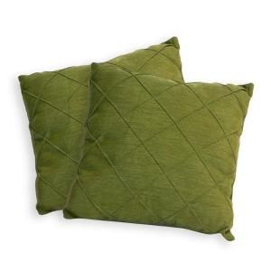 Peak Season Green Quilted Outdoor Throw Pillow (2 Pack) 1007 02253502
