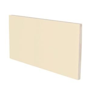 U.S. Ceramic Tile Color Collection Bright Khaki 3 in. x 6 in. Ceramic Surface Bullnose Wall Tile DISCONTINUED 740 S4639
