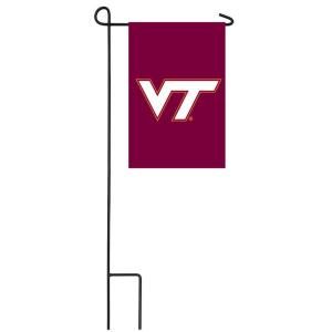 Team Sports America NCAA 12 1/2 in. x 18 in. Virginia Tech 2 Sided Garden Flag with 3 ft. Metal Flag Stand DISCONTINUED P127033
