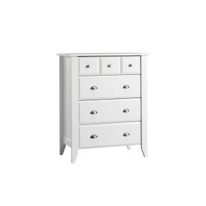 SAUDER Shoal Creek Collection White 4 Drawer Chest 411197