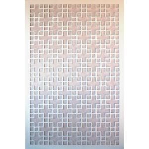 Acurio Latticeworks 1/4 in. x 32 in. x 4 ft. White Chinese Style 1 Vinyl Decor Panel 3248PVCW CH1