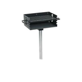 Ultra Play 3 1/2 in. Commercial Park Rotating Flipback Pedestal Charcoal Grill with Post 616 3