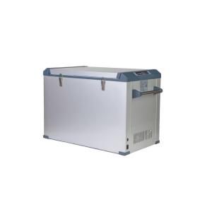 Grape Solar Glacier 2.75 cu. ft. Mini Refrigerator/Freezer in Grey with DC and AC Adapters GS CF 2.75 Fab1