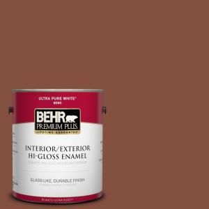 BEHR Premium Plus 1 gal. #T14 9 Hipsterfication Hi Gloss Enamel Interior/Exterior Paint 830001