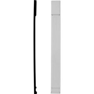 Ekena 9 in. x 2 3/4 in. x 90 in. Primed Polyurethane Fluted Pilaster Moulding PIL09X90X02