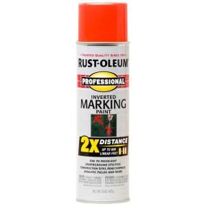Rust Oleum Professional 15 oz. 2X Fluorescent Red Orange Marking Spray Paint (6 Pack) 266590