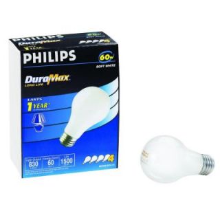 Philips Duramax 60 Watt Incandescent A19 Soft White (2700K) Light Bulb (288 Pack) 234278
