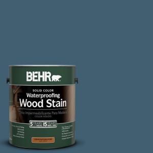 BEHR 1 gal. #SC 107 Wedgewood Solid Color Waterproofing Wood Stain 21301