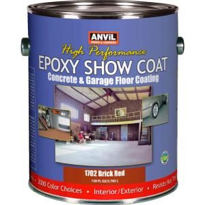 ANViL 1 gal. Brick Red Epoxy Show Coat Interior/Exterior Concrete and Garage Floor Coating 207964