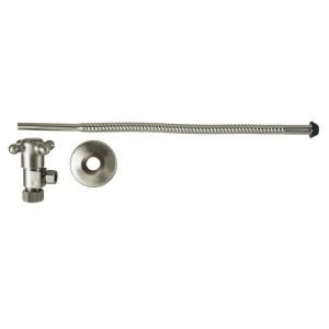 3/8 in. O.D x 15 in. Copper Corrugated Toilet Supply Lines with Cross Handle Shutoff Valves in Brushed Nickel I308 BN
