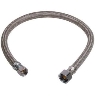 3/8 in. Flare x 1/2 in. FIP x 12 in. Polymer Braid Faucet Water Connector BF1 12A F