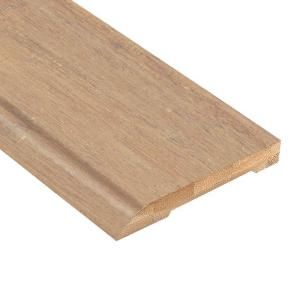 Home Legend Strand Woven Ashford 7/16 in. Thick x 3 1/2 in. Wide x 94 in. Length Bamboo Wall Base Molding HL218WB