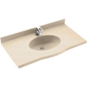 Swanstone Europa 49 in. Solid Surface Vanity Top with Basin in Tahiti Sand EV1B2249 051