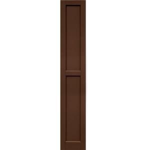 Winworks Wood Composite 12 in. x 71 in. Contemporary Flat Panel Shutters Pair #635 Federal Brown 61271635