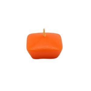 Zest Candle 1.75 in. Orange Square Floating Candles (12 Box) CFZ 118