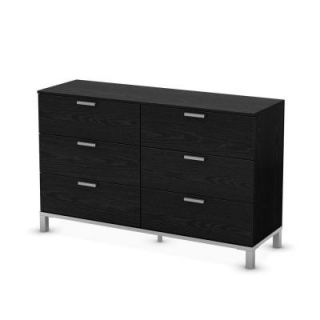 South Shore Furniture Flexible Black Oak 6 Drawer Dresser 3347027